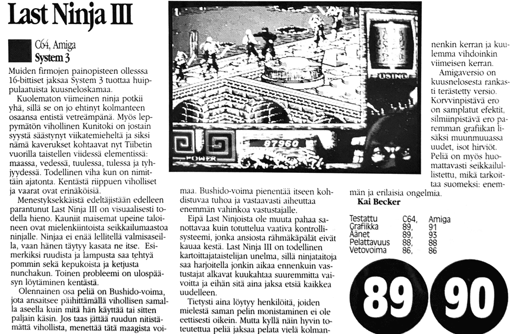 Last Ninja III